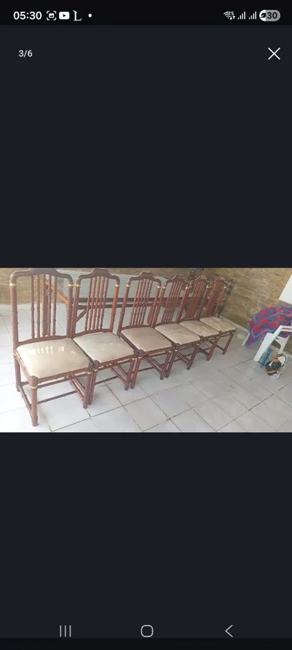 Vende-se mesa de jantar de mogno com vidro temperado  - Foto 5