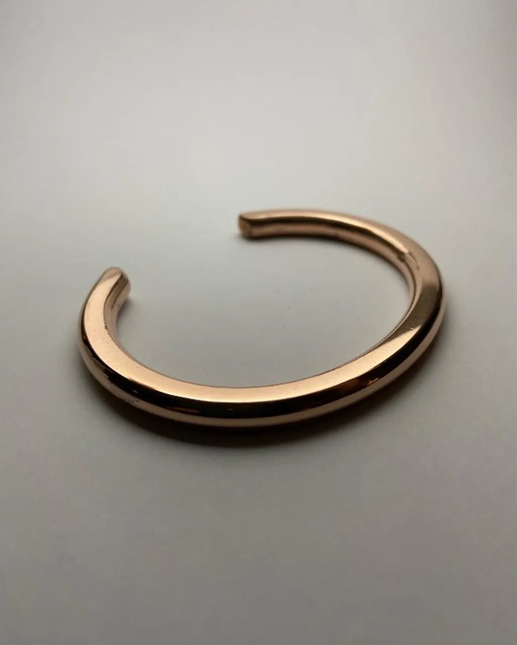 Pulseira de cobre puro maciço Lateral Reta