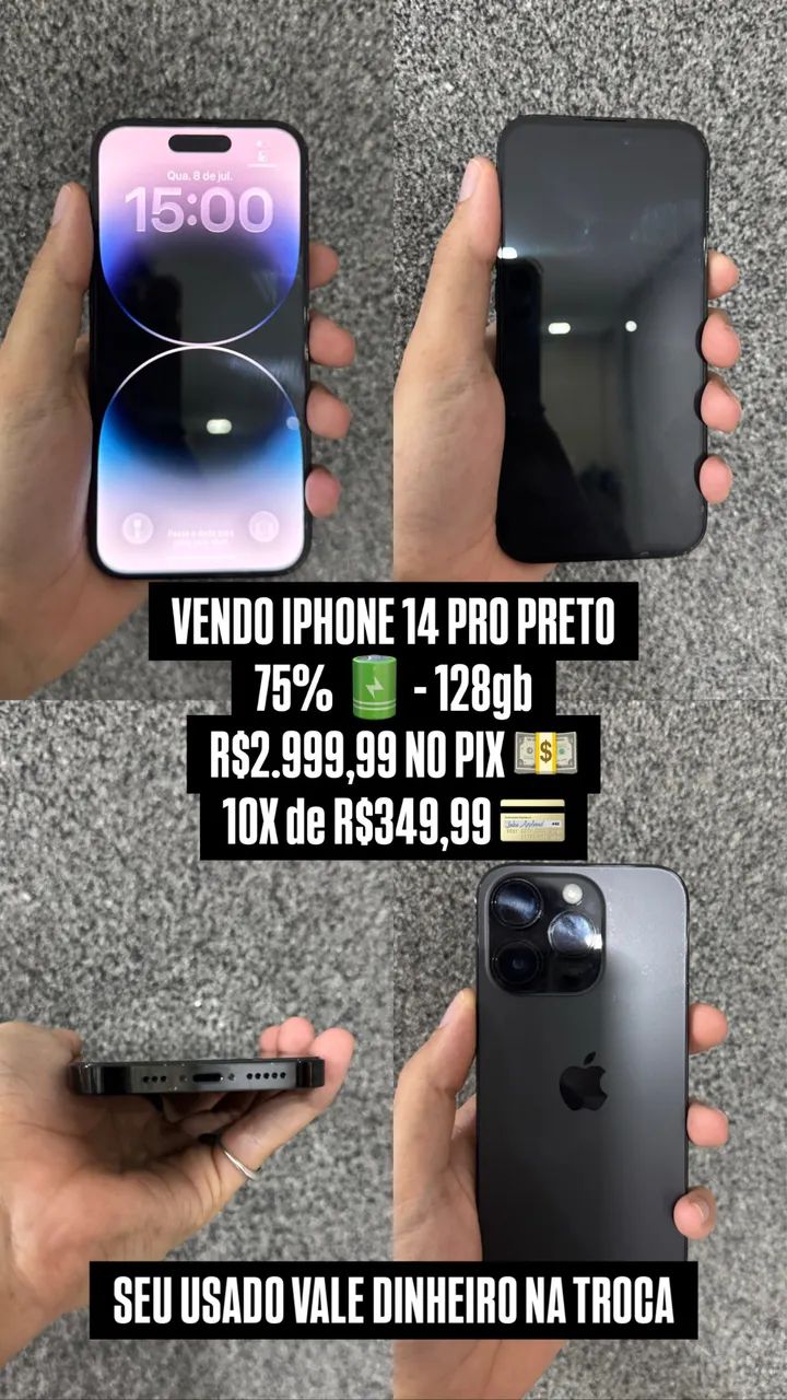 IPHONE 14 PRO - 128GB SEMINOVO - Foto 5