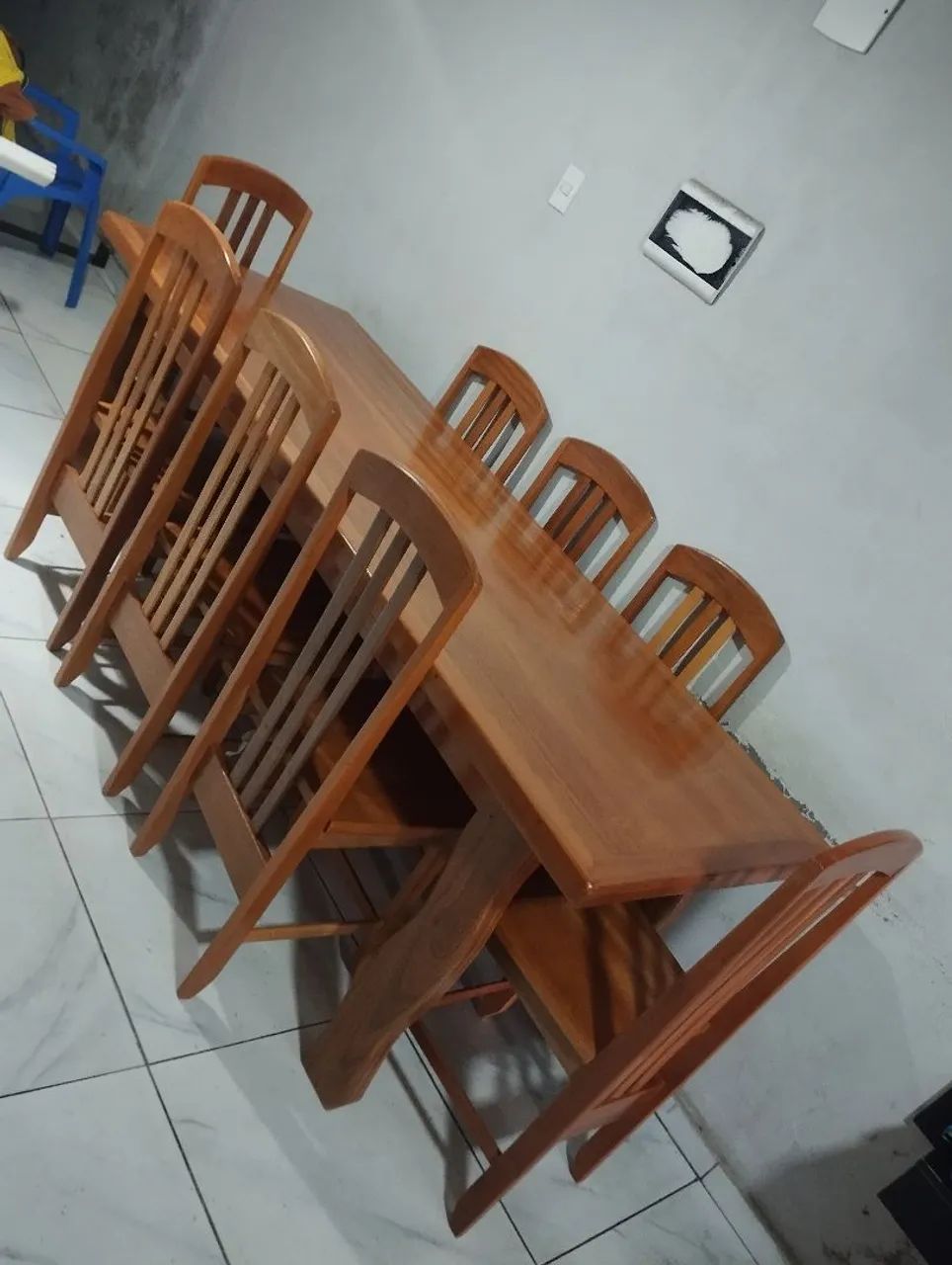 Conjunto de mesa de jantar com 8 cadeiras  - Foto 2