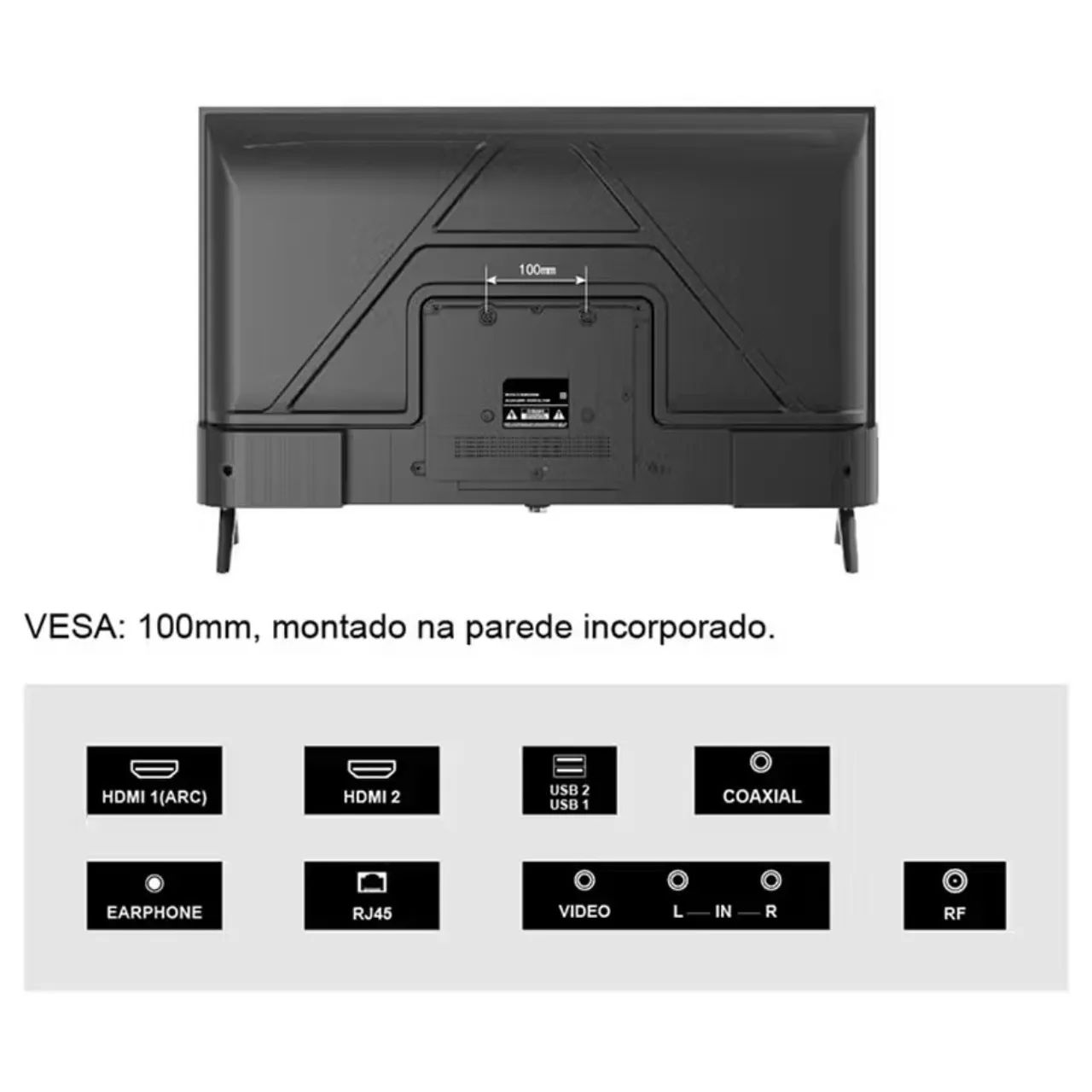 Smart TV LED HD 24? Android 14 com Wi-Fi, HDMI e USB - Foto 3