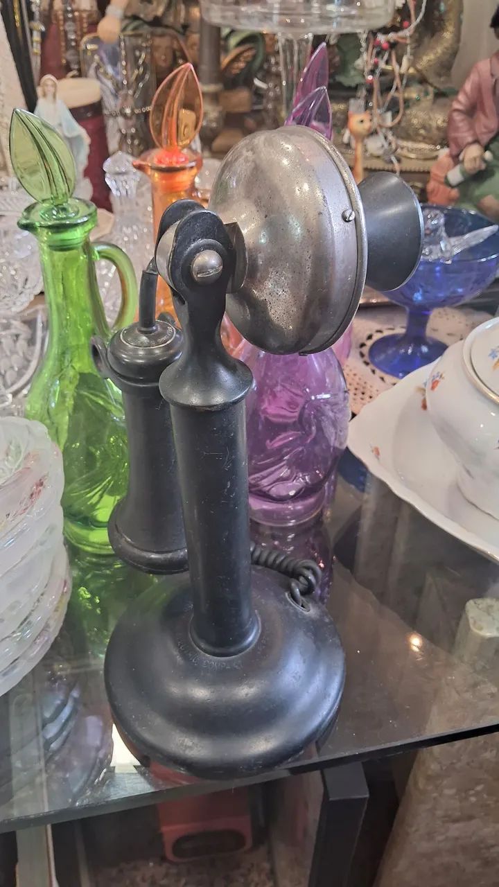 Raro e original Telefone antigo de mesa americano Chigago d - Foto 2