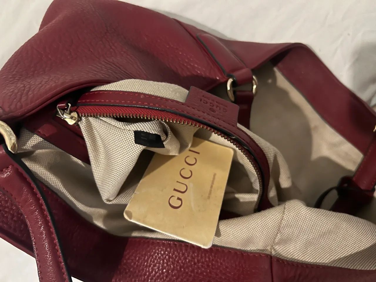 Bolsa Tote Gucci Soho Bordo  - Foto 2