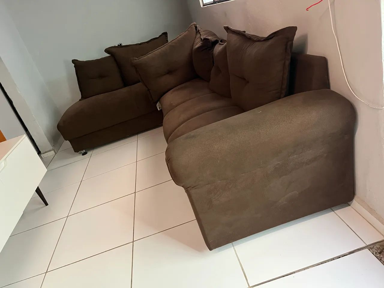 Sofá L 5 lugares