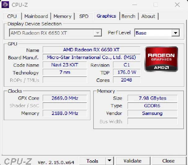 Placa de Vídeo AMD MSI RX 6650 XT 8GB - Excelente Estado / Com Caixa Original - Foto 6