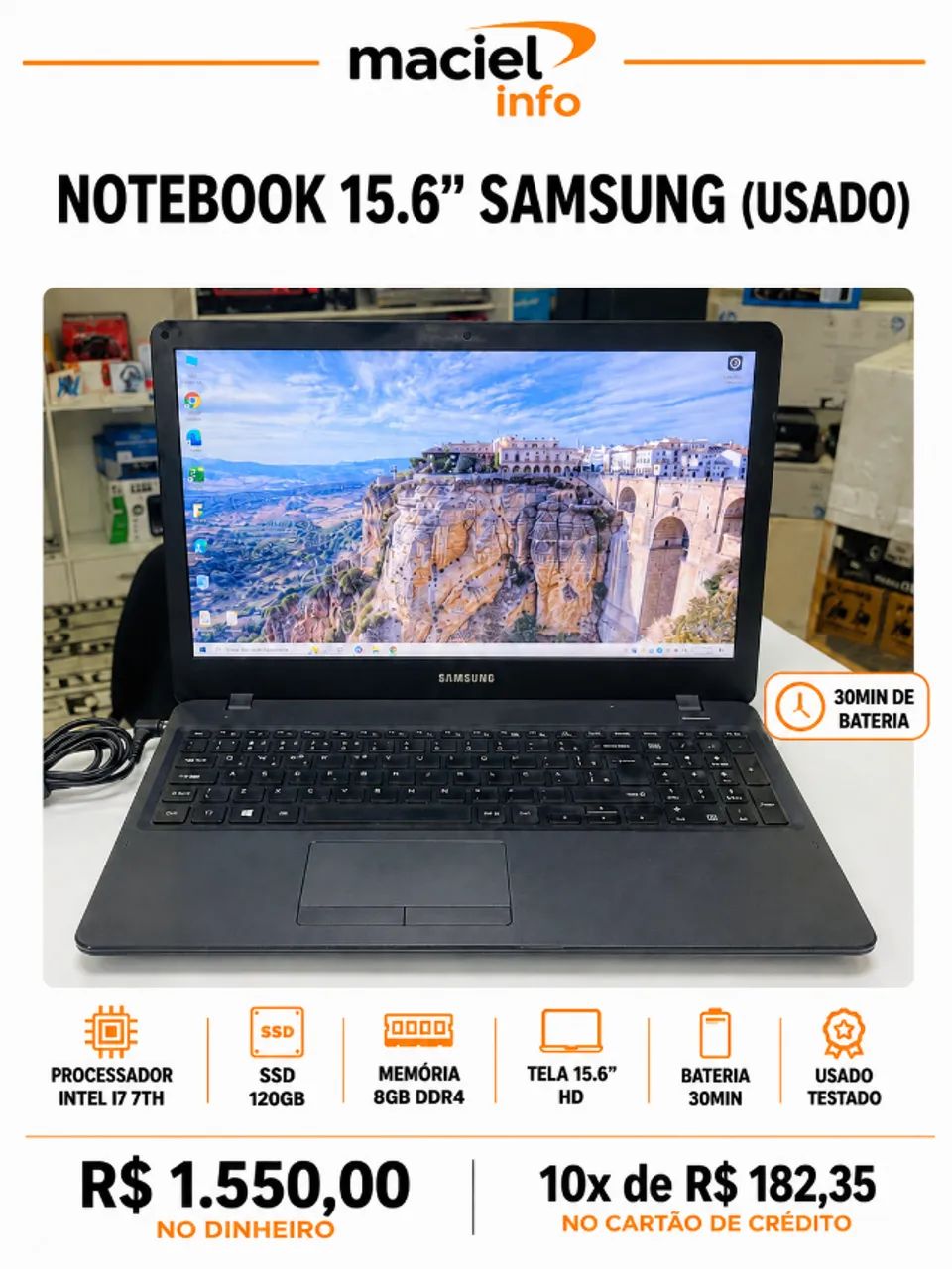 Notebook 15.6" Samsung i7