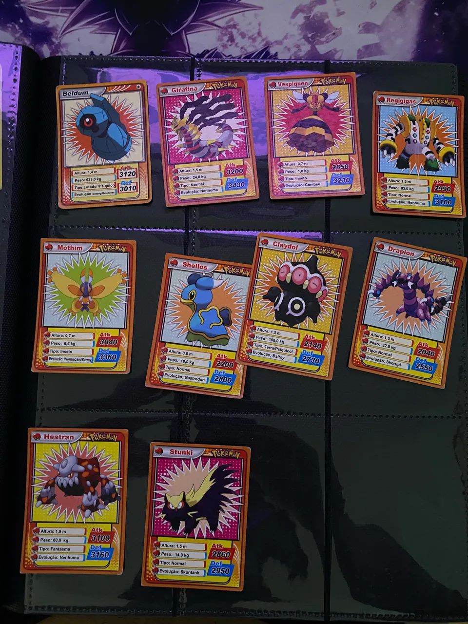 10 cards game figuras pokemon