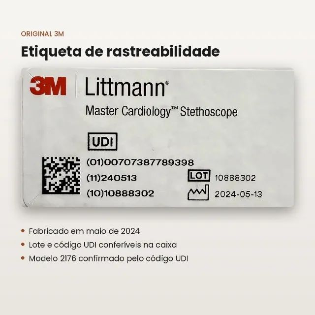 Estetoscópio 3M - Littmann Master Cardiology 2176 - Foto 4