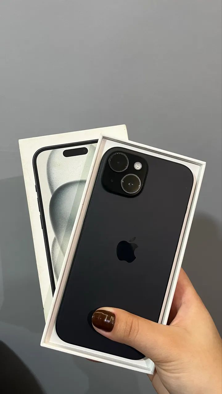 iPhone 15 128GB preto fosco - Foto 2