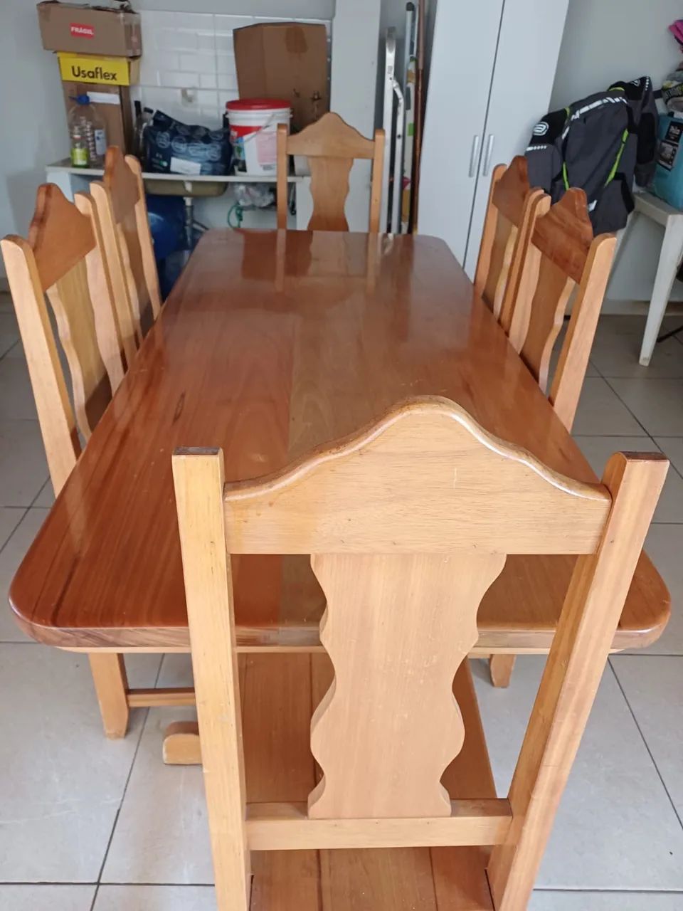 Mesa de madeira 6 cadeiras  - Foto 2