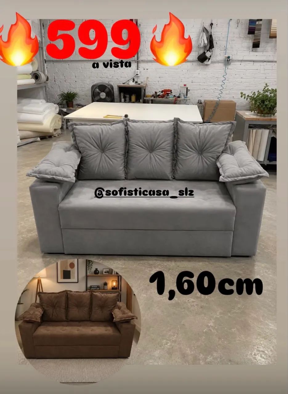 sofá compacto 1,69 cm PROMOÇÃO 
