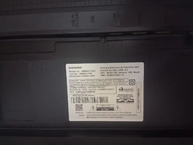 Smart TV Samsung 50 polegadas com display queimado (metade da tela congela) - Foto 4