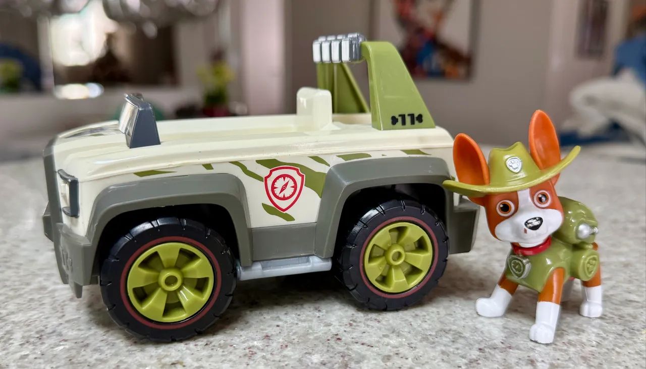 Carrinho Patrulha Canina com Boneco Tracker Original - Ótimo Estado - Foto 2
