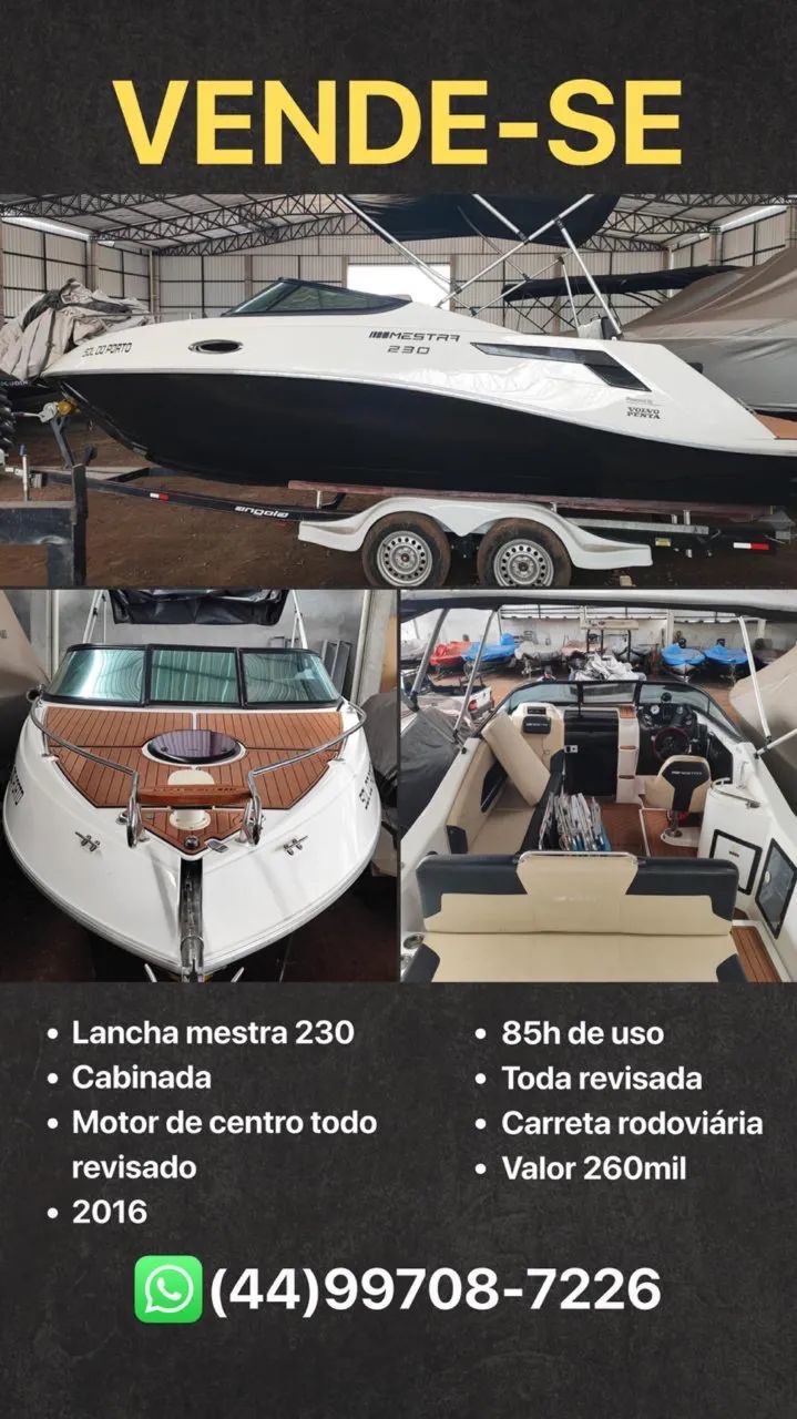 Oportunidade lancha mestra 230