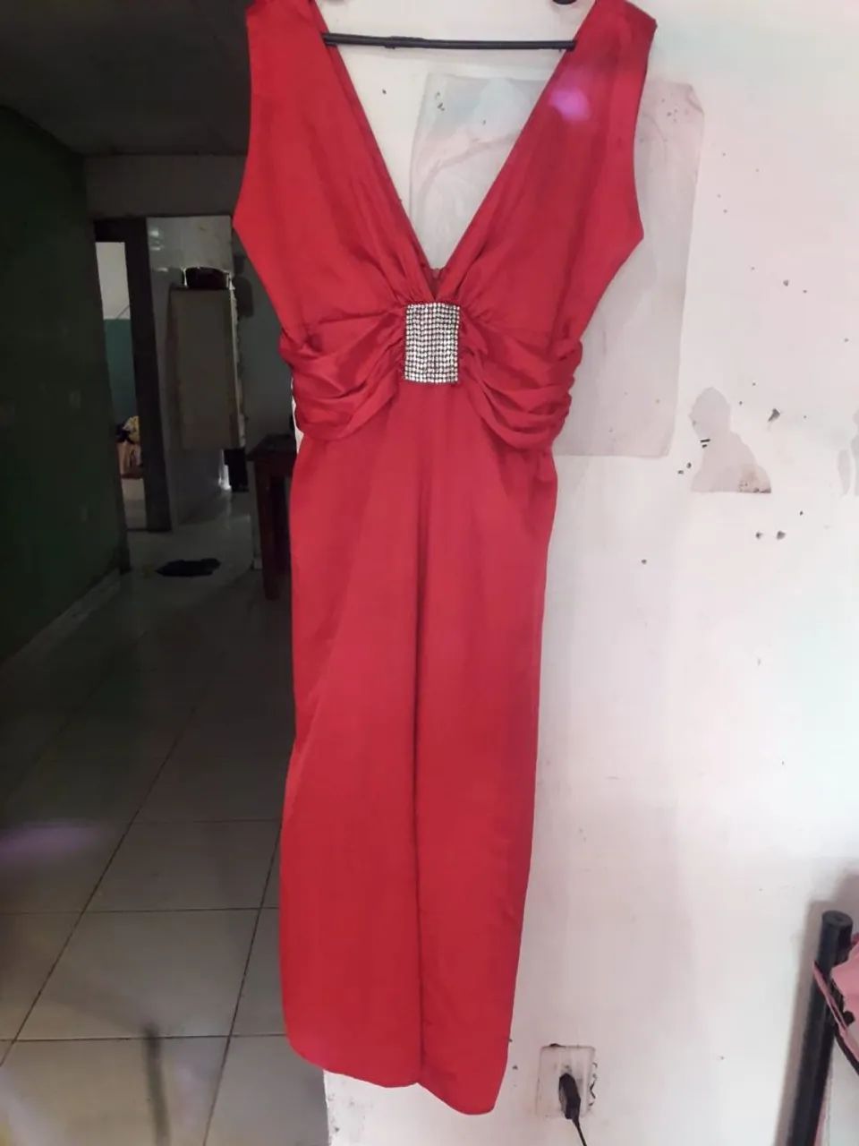 Vestido social tam MG corte v