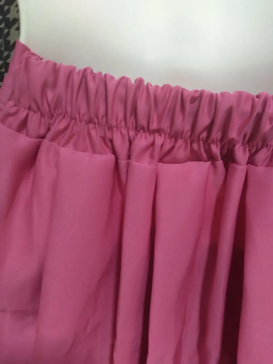 Saia colegial estilo kpop Nova tamanho 10 cor rosa - Foto 4