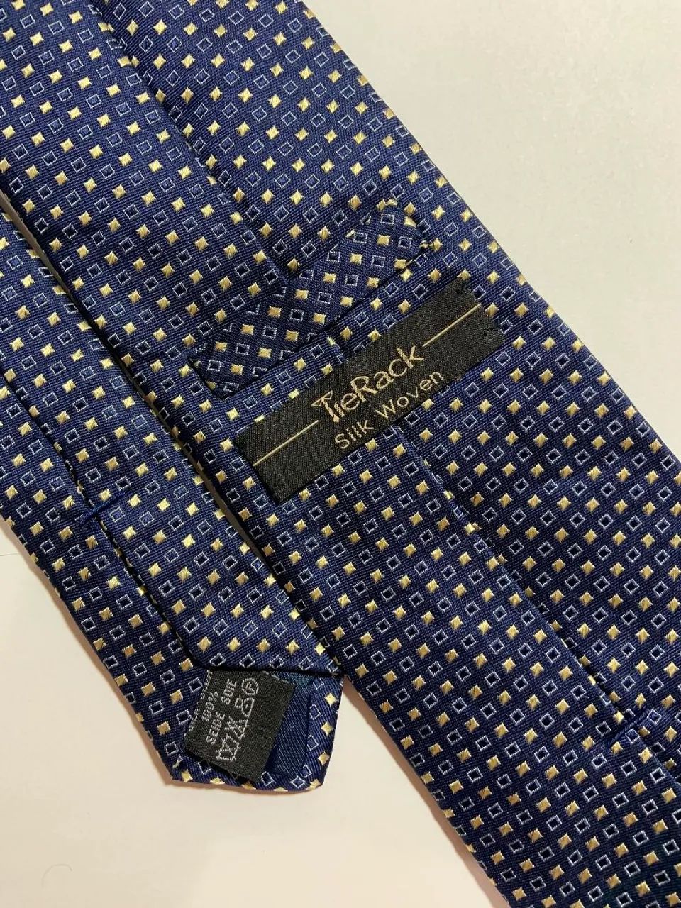 Gravata Tie Rack Silk Woven azul 100% seda