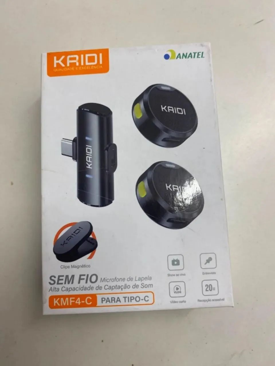 Microfone Sem Fio Kaidi - Excelente Estado