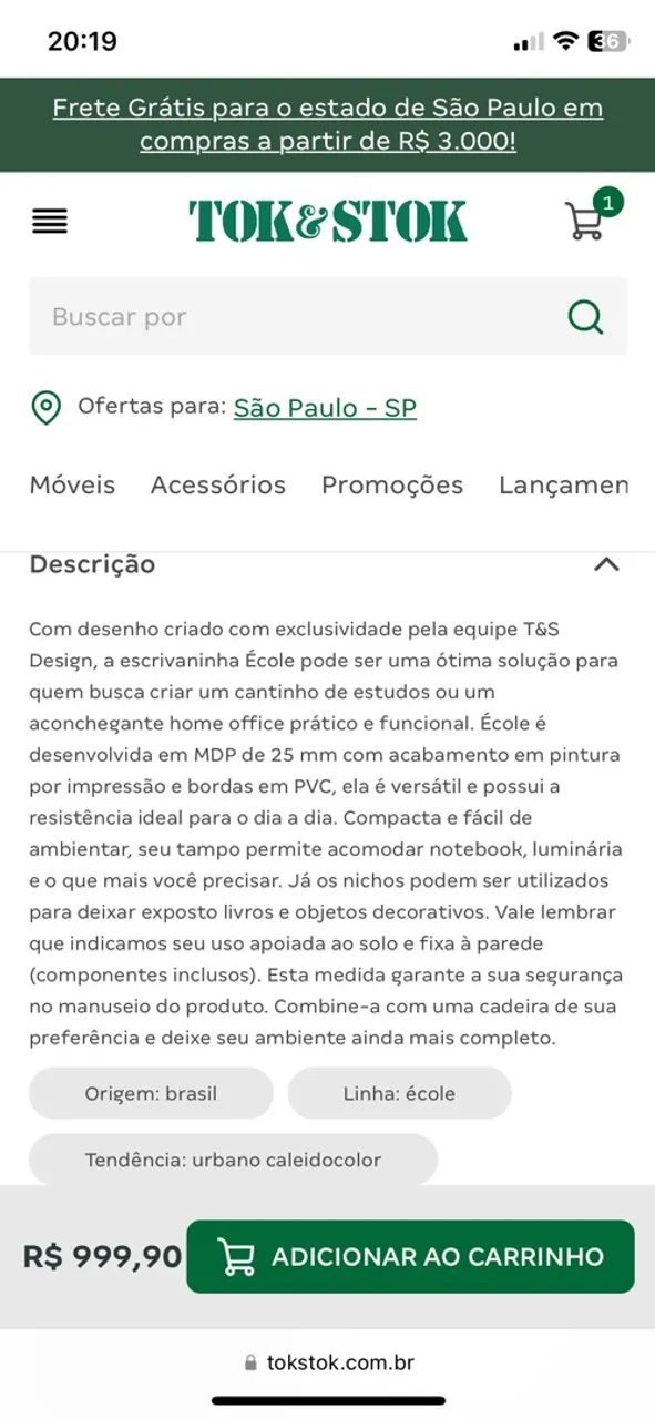 Escrivaninha Tok Stok - Foto 5