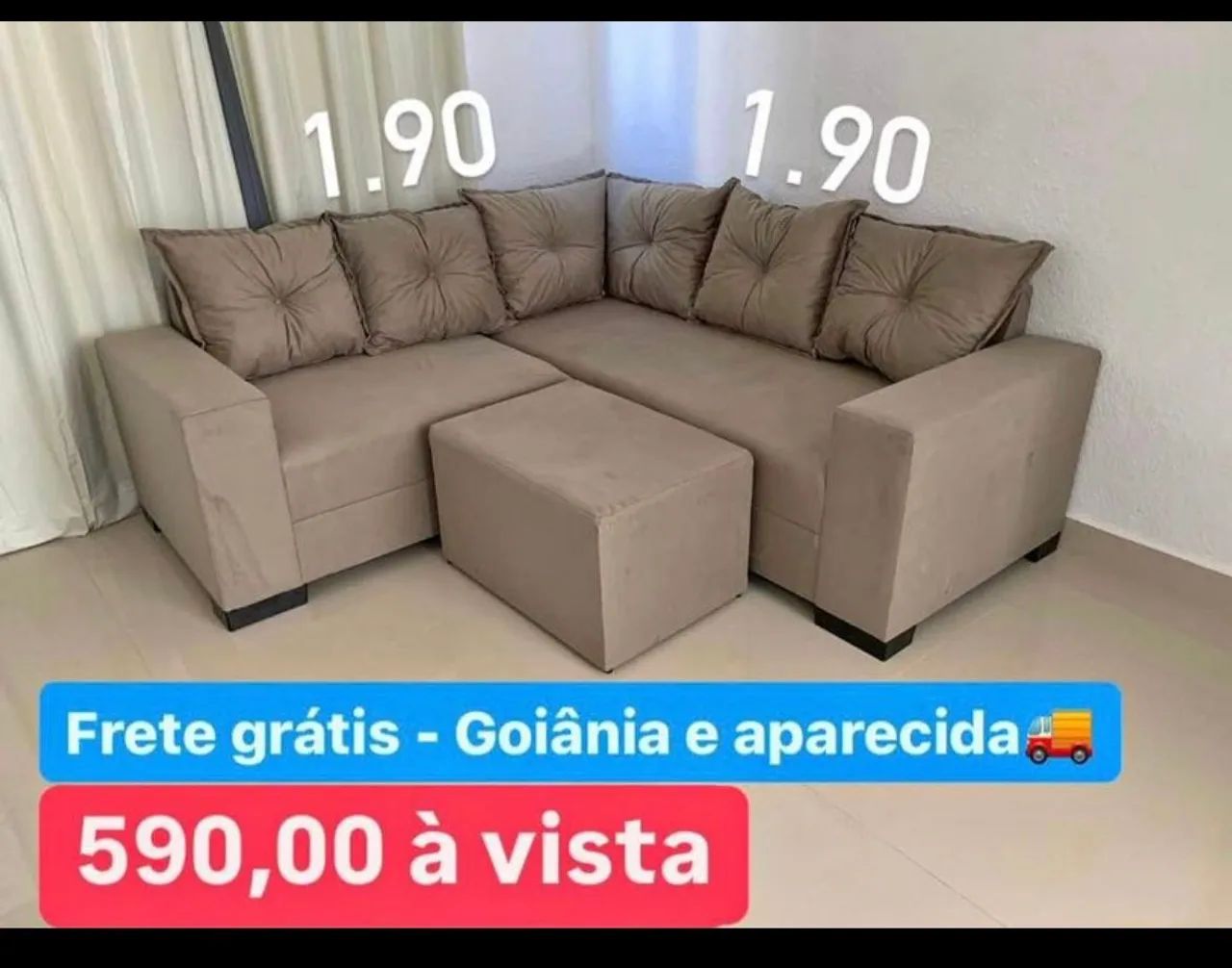 SOFA COM PUFF DE BRINDE ENTREGA IMEDIATA - Foto 5