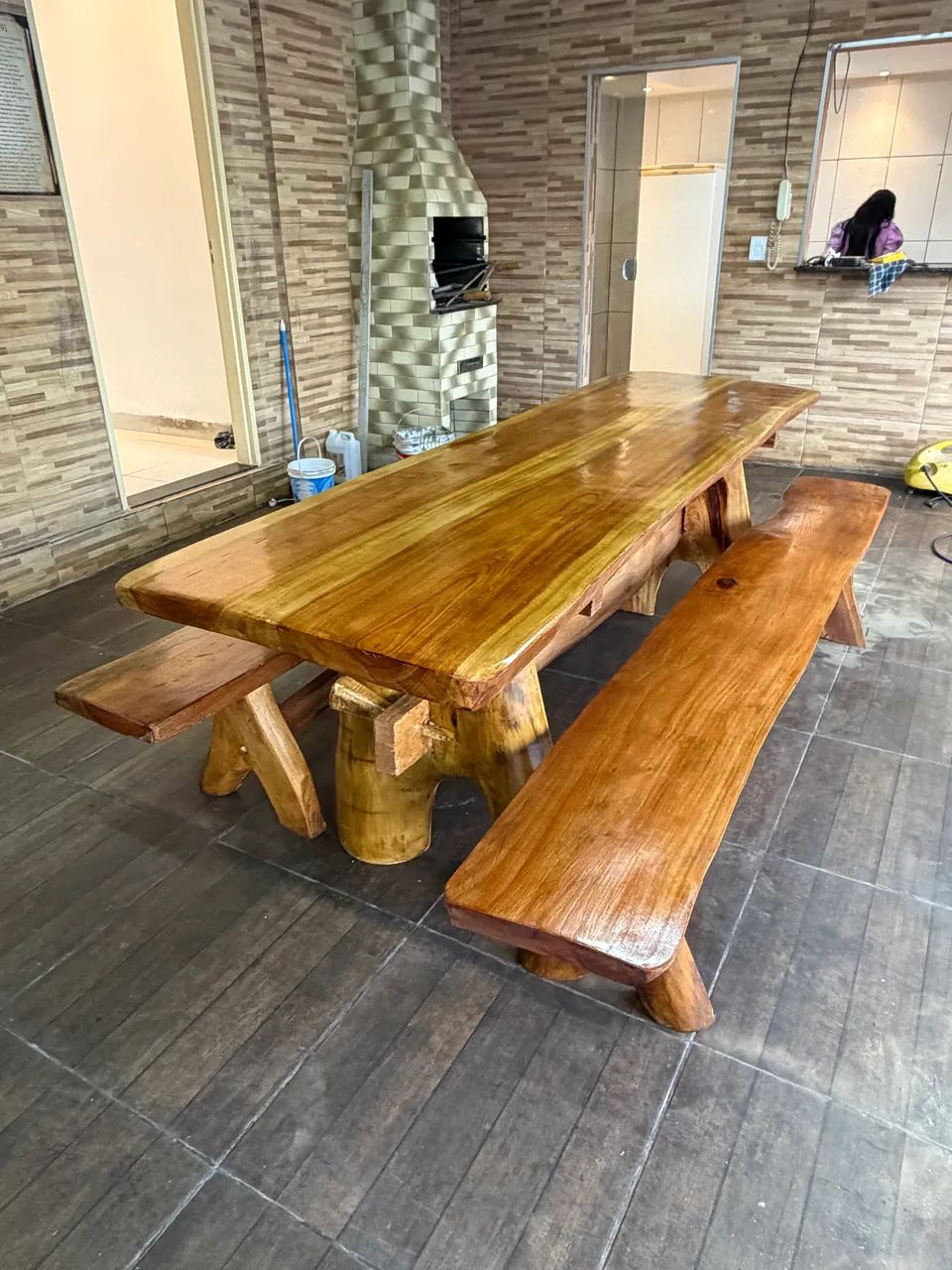 Mesa de madeira rústica - entregamos