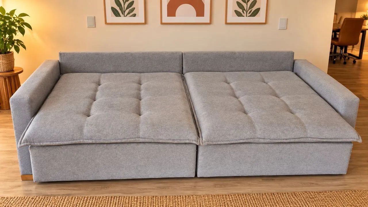 Sofá Cama de linho muito confortável - Foto 4