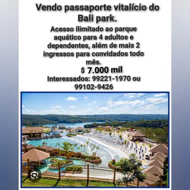 Passaporte Bali Park completo 