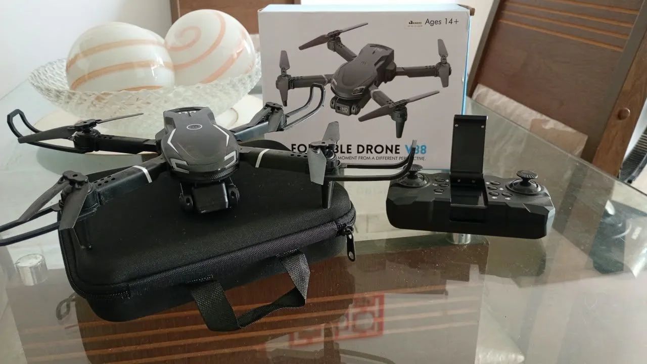 Foldable drone v88 HD câmera uav - Foto 2