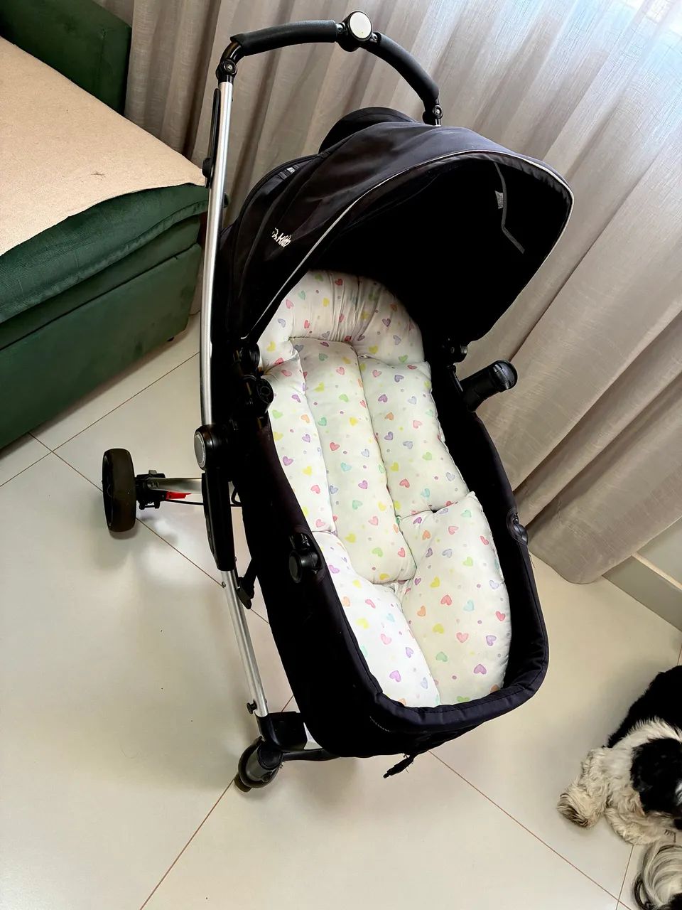 Carrinho de bebê com bebê conforto  - Foto 4