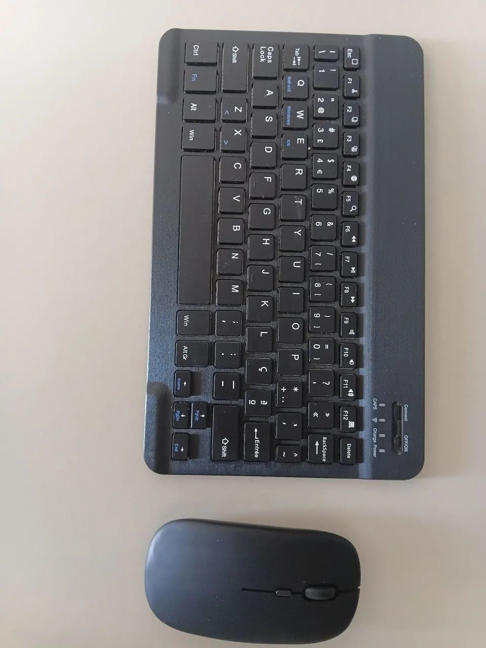 Teclado + Mouse Sem Fio Bluetooth Preto - Foto 2