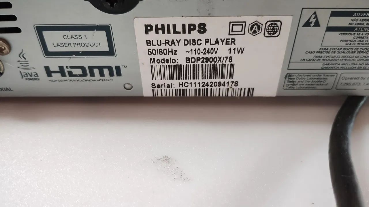 DVD blu-ray Philips aparelho sem controle - Foto 5