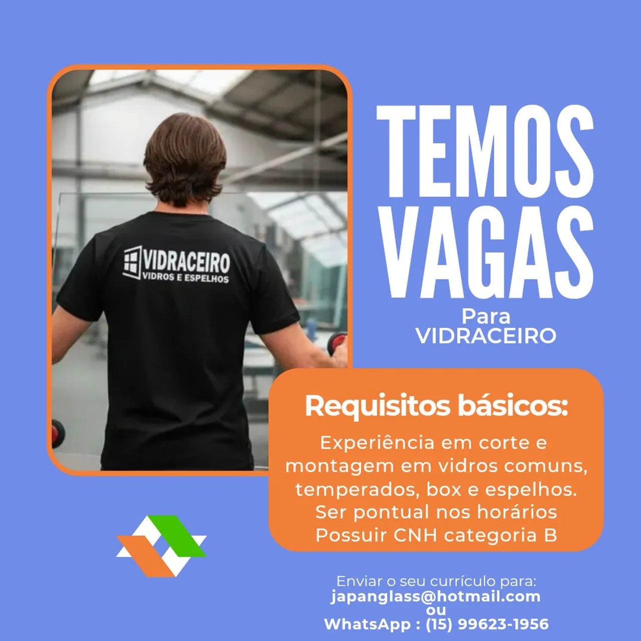 Vaga para Vidraceiro