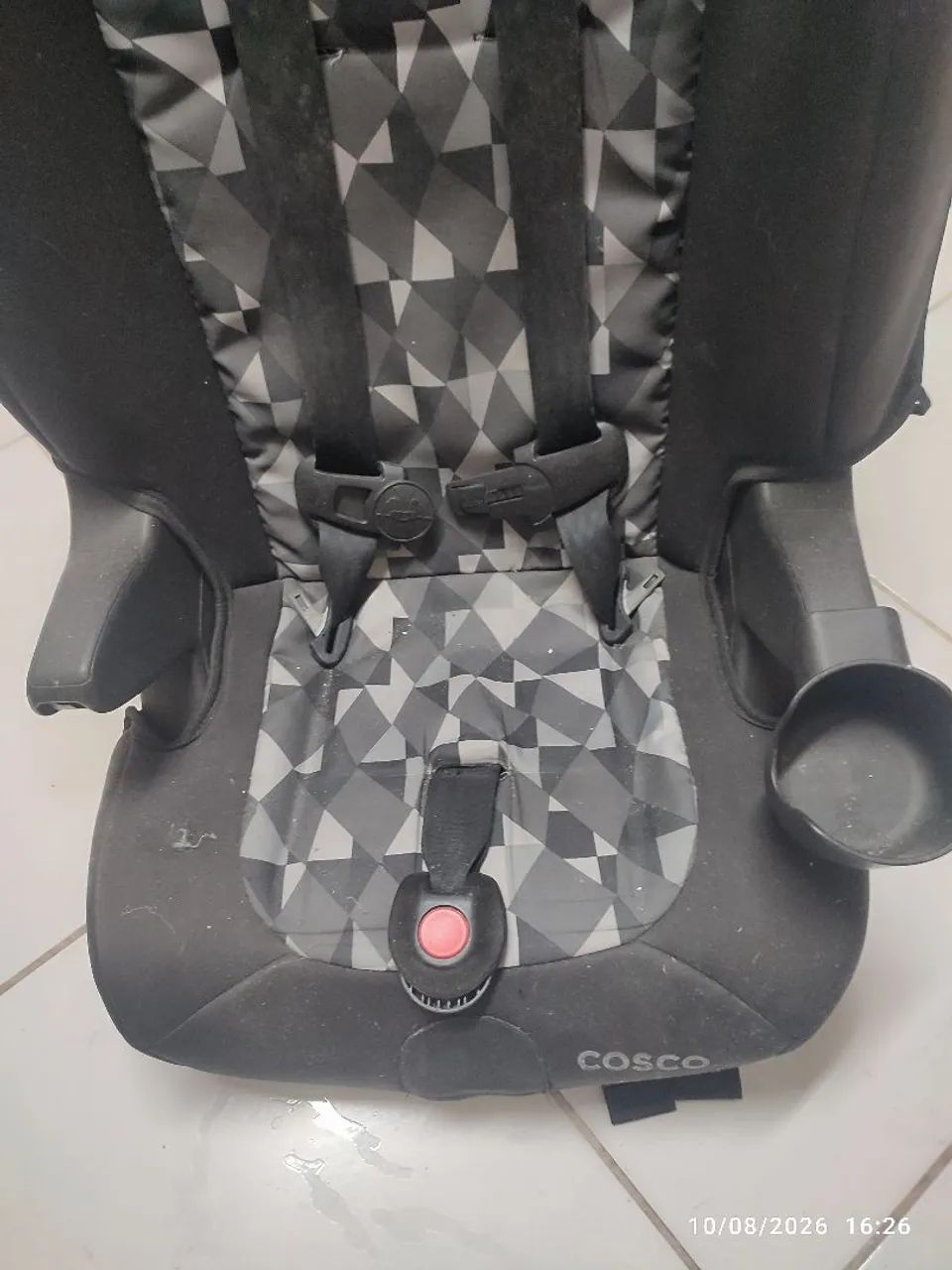 Cadeirinha Para Auto Cosco Preta E Cinza (Usado) - Foto 3