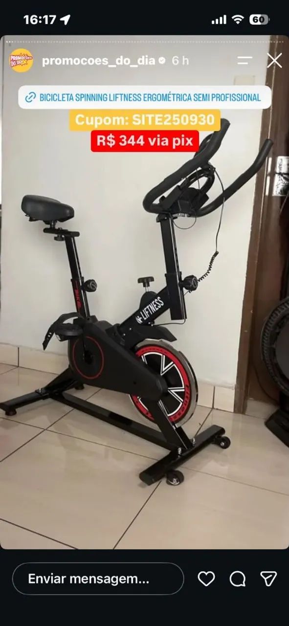 Bicicleta para ginástica nova 