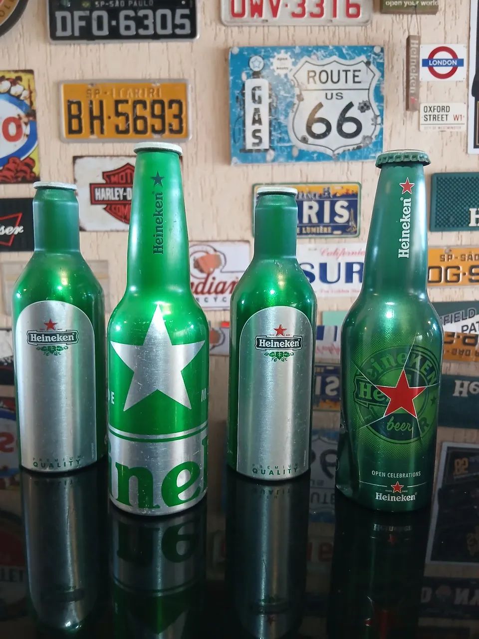 Garrafas de alumínio Heineken 