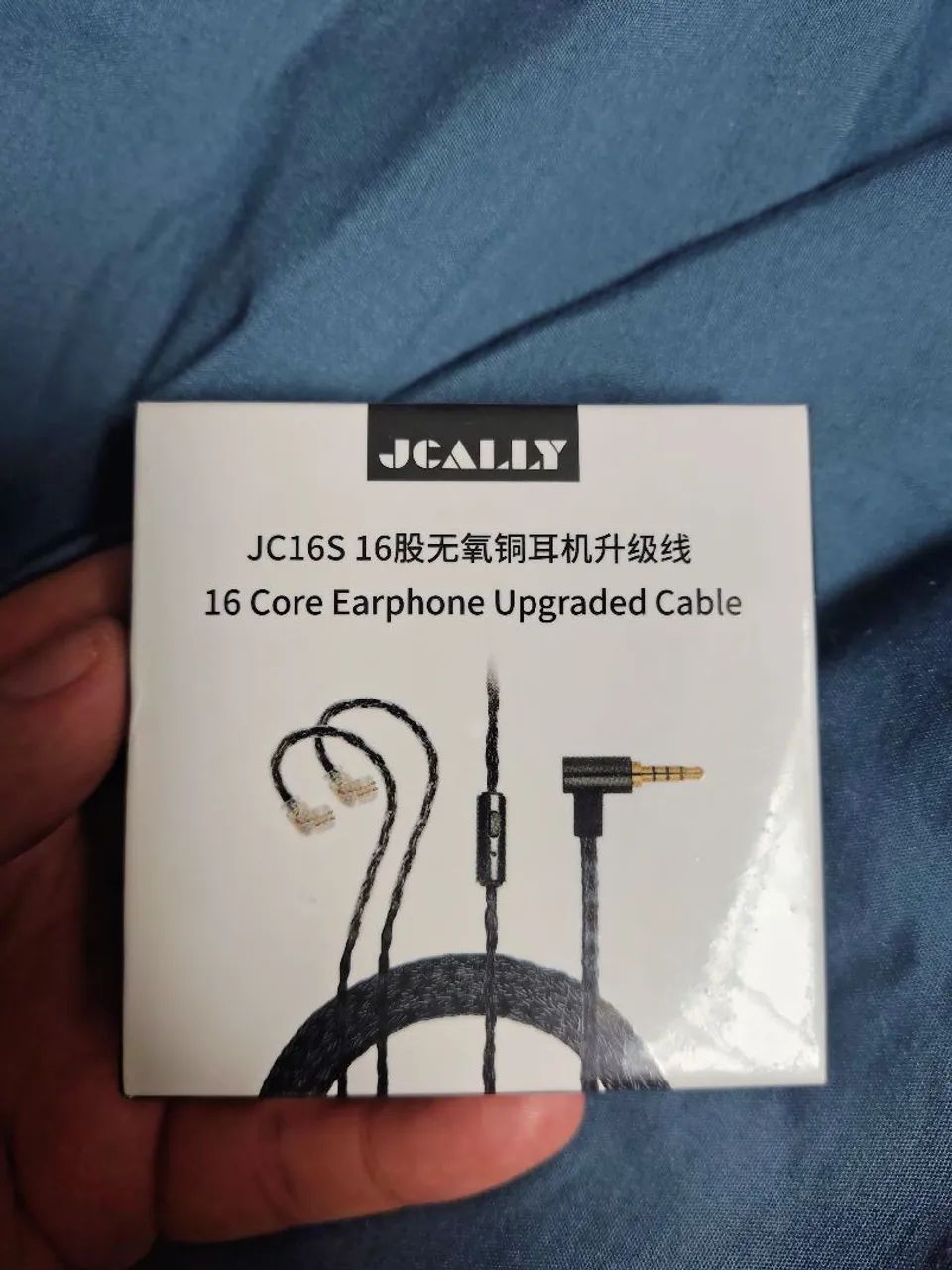 Cabo fone Kz com microfone trançado 16 núcleos 
