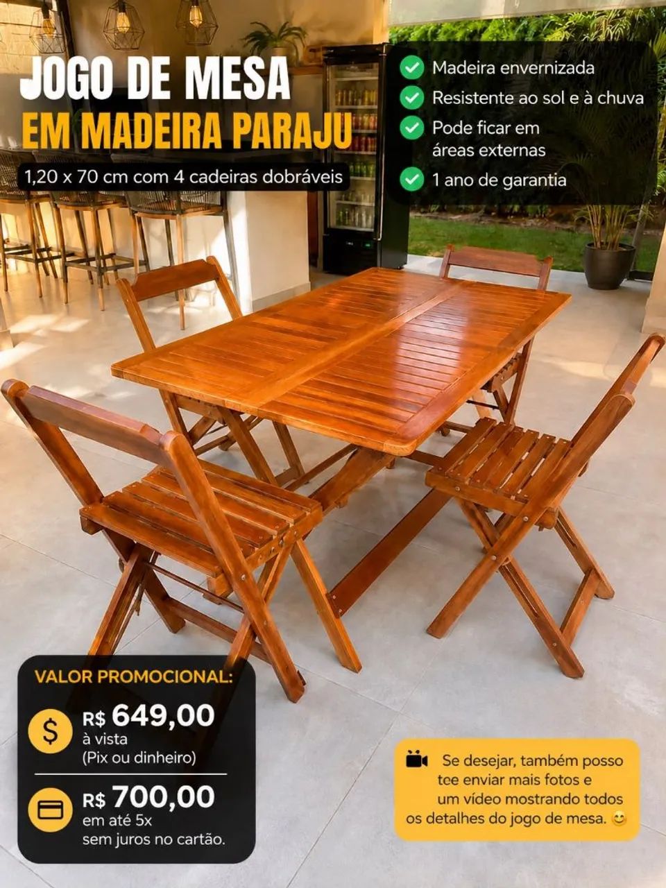 Conjunto de mesas maciças a partir de 500 reais - Foto 2