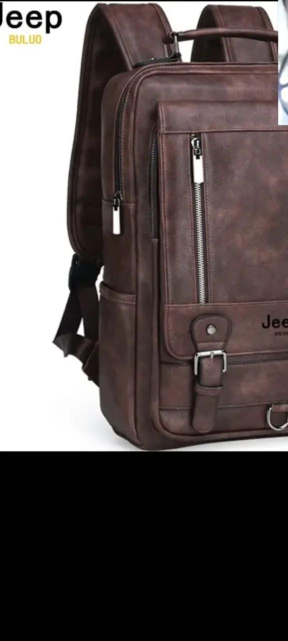 Mochila de couro masculina  - Foto 2