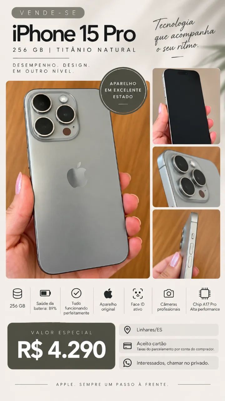 Vendo iPhone 15 Pro 256 GB