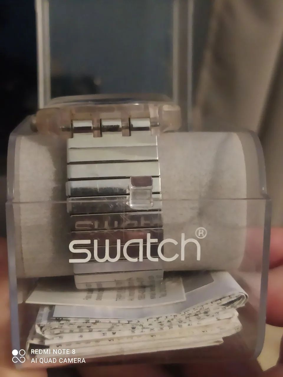 Relógio Swatch Cleared Up Suok105fb Transparente Com Caixa - Foto 3