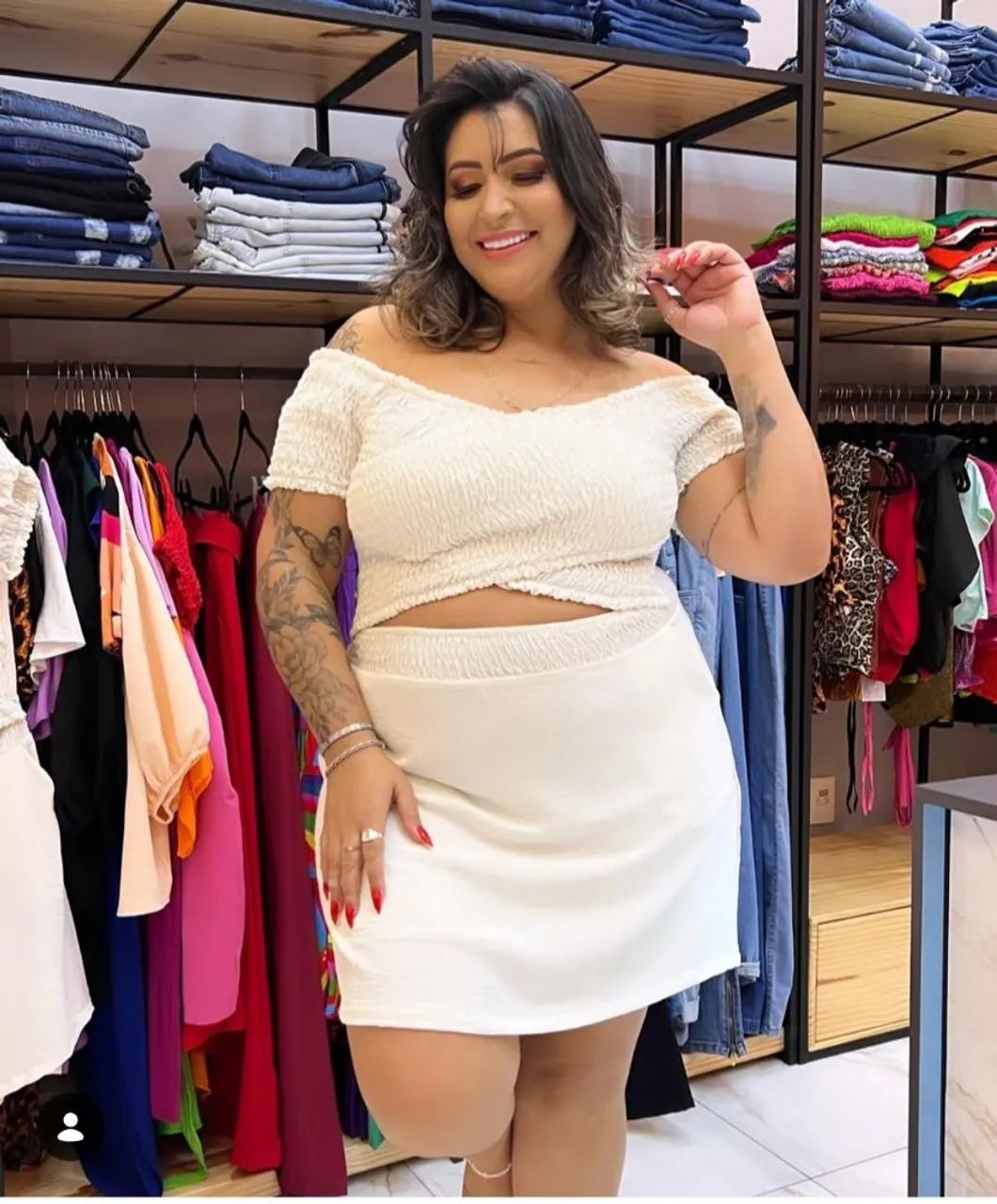 Vestido Branco Maria Francia Plus Size G1
