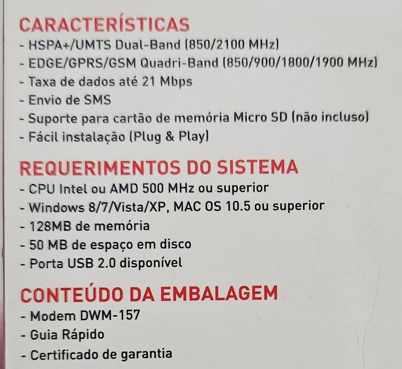 Modem D-Link DWM-157 para cartão SIM (Claro) - Foto 3