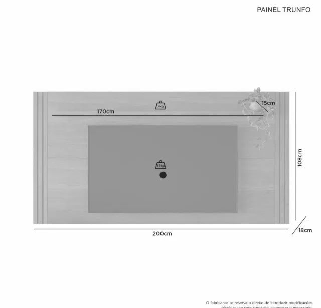 Painel Florença Ripado 2,00 m - Foto 3