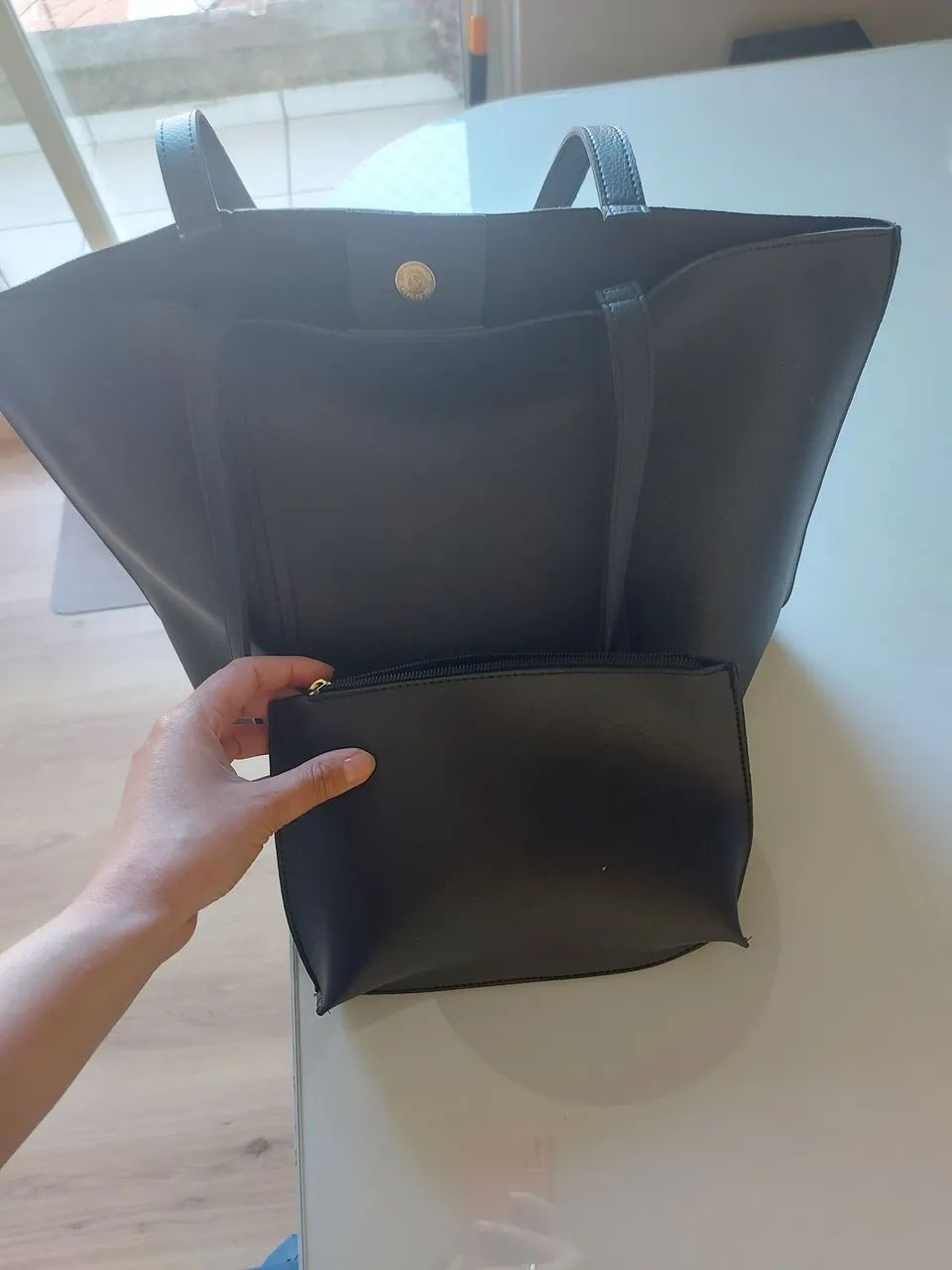Bolsa Sacola Couro Sintético  - Foto 2