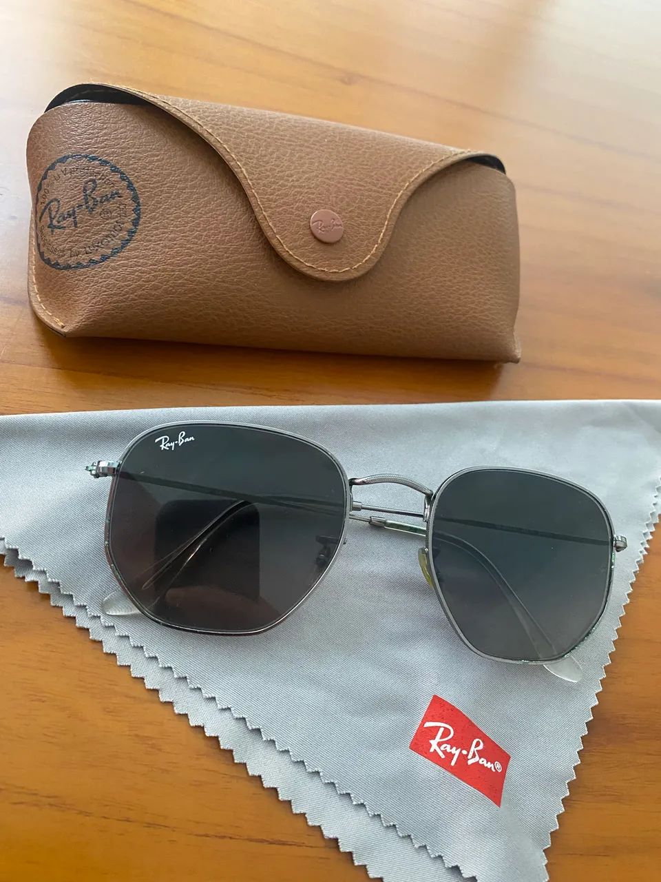 Óculos de Sol Ray-Ban Hexagonal Masculino