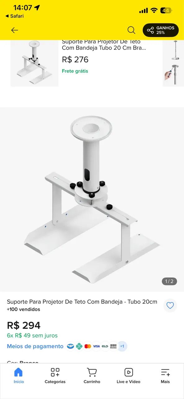 Projetor Bettdow Smart Full HD + Suporte | Completo e em Ótimo Estado - Foto 5