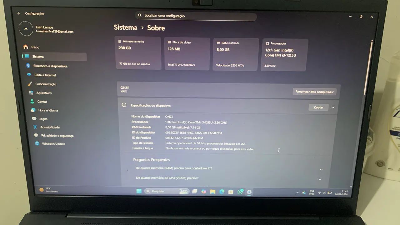 Vendo notebook VAIO  - Foto 3