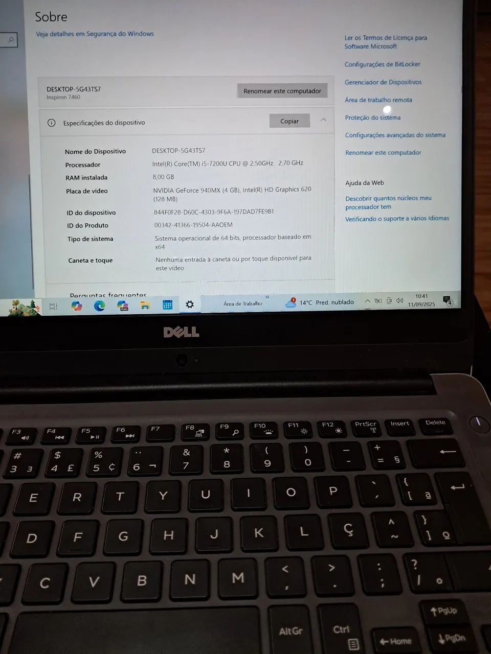 DELL INSPIRON 7460 14 Polegadas, estrutura em aluminio e tela com bordas finas. - Foto 2