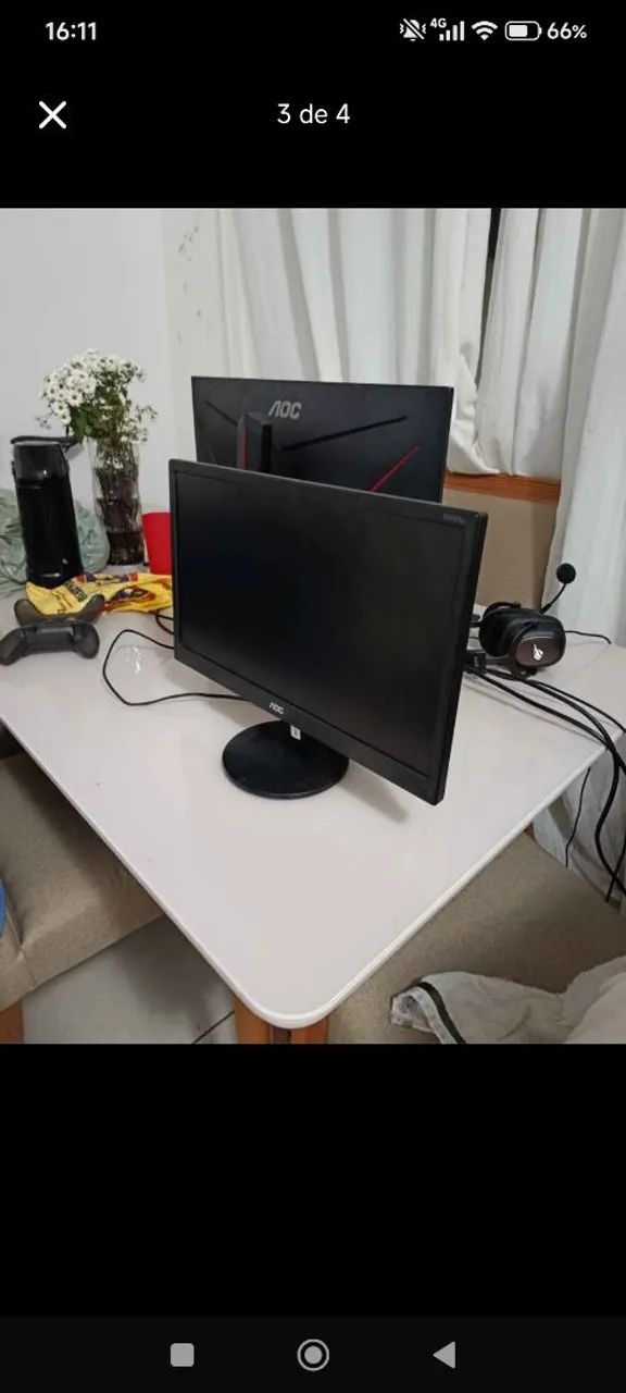 Monitor AOC 18.5" LED HD com HDMI - Modelo E970SWHNL - Foto 2