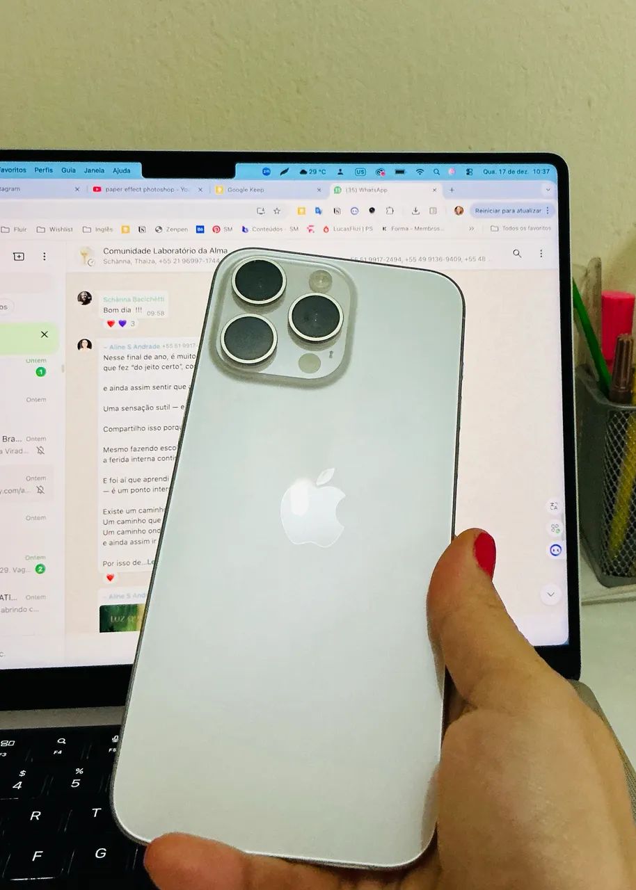 iPhone 15 Pro Max 512 GB Branco - Bateria 90%  - Excelente estado
